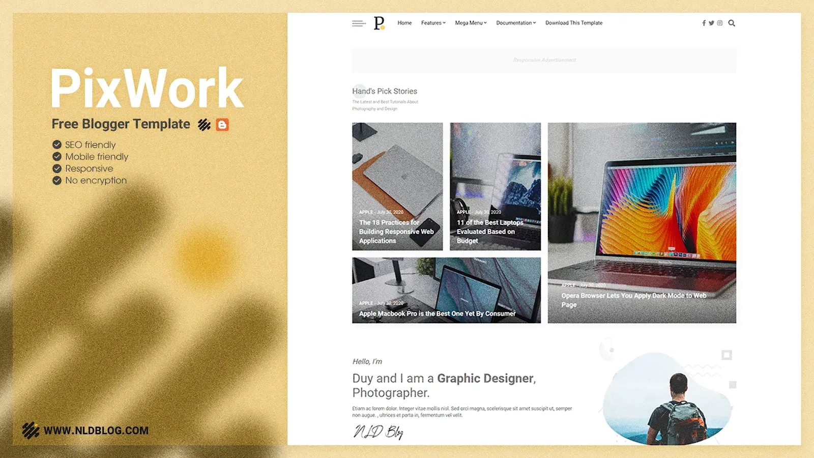 PixWork template blogspot